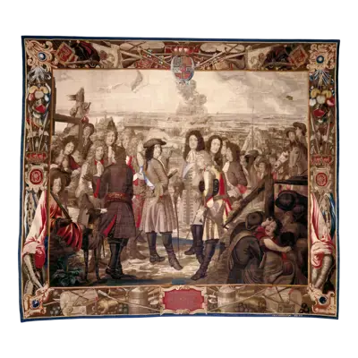 2122_Erobringen af Landskronas kastel 4. aug. 1676. I midten Christian 5. og den øverstbefalende Joh
