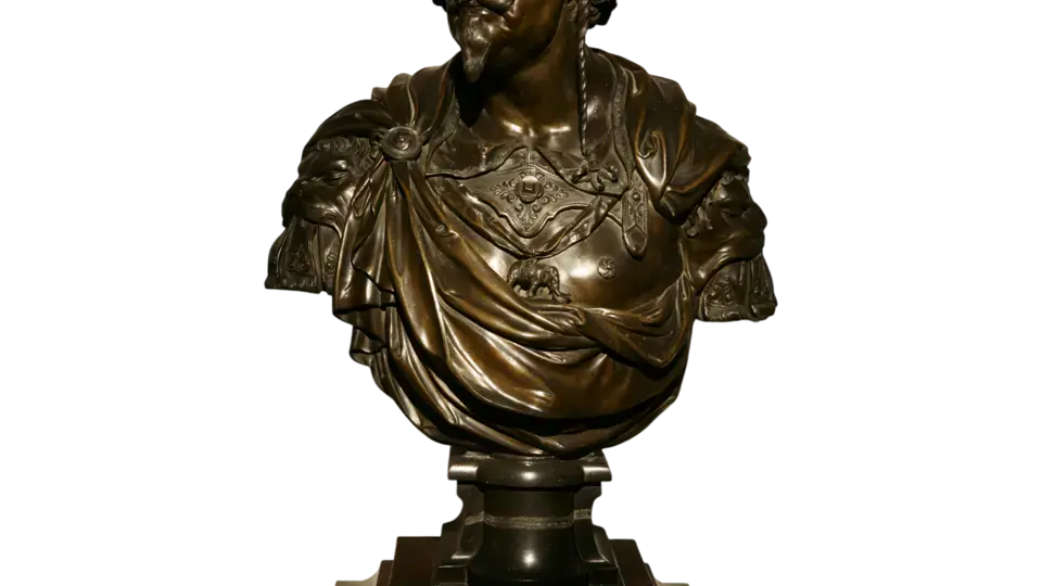 714_Bronzebuste af Christian 4. modelleret i