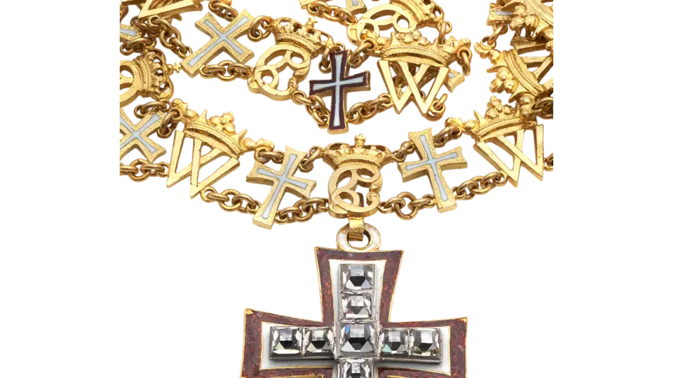 5548_Dannebrogordens-kæde med vedhængende ordenstegn af guld